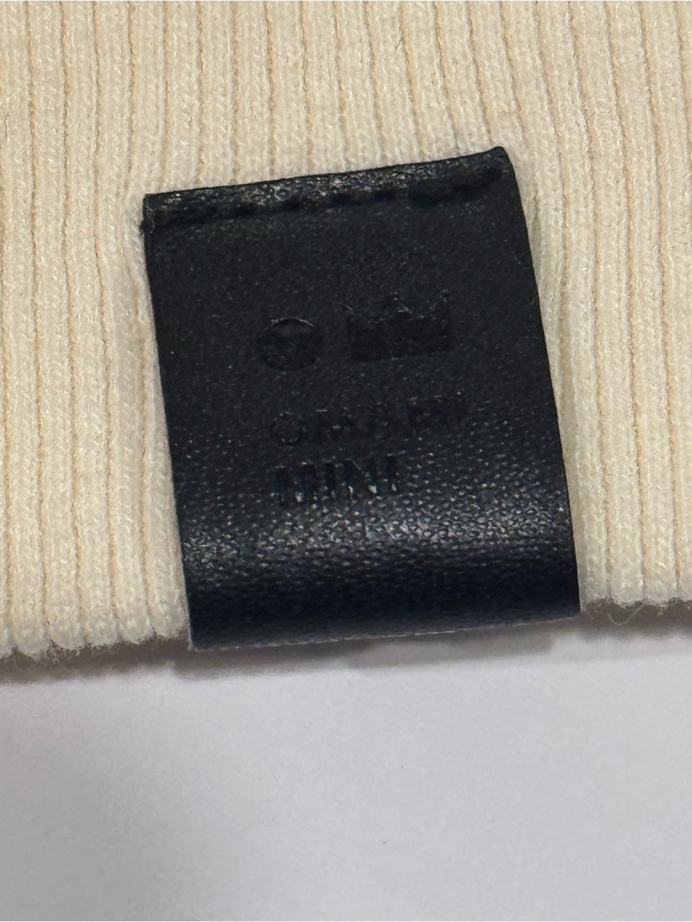 Omamimini Cream and Black Logo Knit Top - Picture 5 of 7